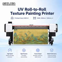 Impresora UV de rollo a rollo GCLOR Deluxejet3200U1 de 3.2m con doble carril de 1500mm I3200-U1 para impresión 3D en relieve, papel tapiz, PVC y cuero