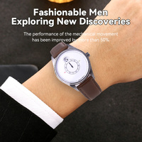 Montre personnalisée à pointeur d'heure sautant radiocommandée, mouvement japonais, chronométrage atomique automatique, étanche, en acier inoxydable