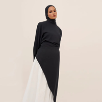 Nuosha OEM 2025 Nouveaux hauts élégants de style musulman européen et américain avec jupes tendance, vêtements de tous les jours CE