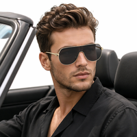 Lunettes de soleil monobloc style léopard, design mode, forme pilote, protection intégrale, surdimensionnées, en métal, tête de guépard