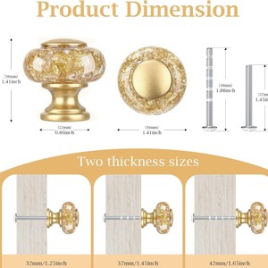 Spherical Glass Cabinet <b>Knob</b> 35mm Contemporary Design For Drawer Wardrobe <b>Furniture</b> <b>Handle</b> Durable Plastic Glass Finish - Product Image 5