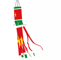 Drapeau de la Dominique en forme de manche à vent, décoration patriotique d'extérieur, résistant à la décoloration, manche à vent robuste pour jardin, patio, véranda