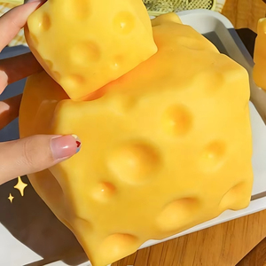 Giant Cheese Squeeze Toy Extra <b>Large</b> Size Cheese Squishy Fidget Toys Slow Rebound Shapeable Venting Ball for Adults <b>Gifts</b> - Product Image 2