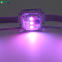 SHIJI Réseau de pixels personnalisable 18 mm, LED RGB 12V pour extérieur, étanche IP67, UCS5603, programmable, lumières ponctuelles chaudes pour parcs à thème
