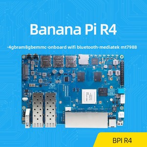 บอร์ดพัฒนาเราเตอร์ประสิทธิภาพสูง Banana Pi BPI-R4 ใช้ชิป MediaTek MT7988 โอเพ่นซอร์ส บอร์ดพัฒนา Banana Pi R4 โอเพ่นซอร์สประสิทธิภาพสูง - Product Image 1