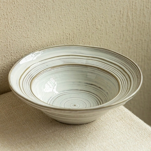 Bol à salade en <span class=keywords><strong>porcelaine</strong></span> profonde qui fait vieux bol à chapeau de paille de 7.6 pouces bol à salade sens rétro - Product Image 1