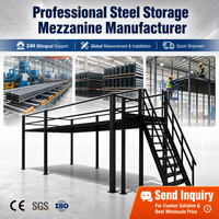 Plateforme en acier sans boulons Smartlog, plancher de mezzanine, rayonnage d'entrepôt, étagères industrielles pour grands entrepôts