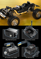 HOSHI MJX H12Y+ Coche de Control Remoto a Escala 1/12, Modelo de Juguete 4x4 Todoterreno, Vehículo RC sin Escobillas