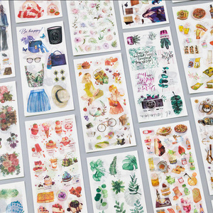 3 <b>Sheets</b>/pack <b>of</b> Fresh Flat <b>Stickers</b> Daily Collection DIY Ledger and Paper <b>Sticker</b> Materials - Product Image 1