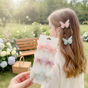 Decorazioni di moda semplice ragazza di tendenza per capelli a becco d'anatra fiocco con paillettes a stella da 5cm accessori in metallo vendita calda all'ingrosso - Product Image 3