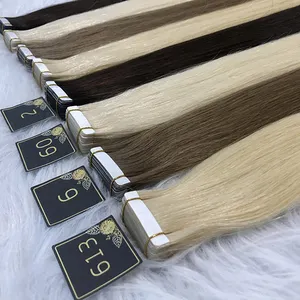 เทปสีบลอนด์24นิ้วต่อผมมนุษย์ธรรมชาติ Extensiones Cabello Ombre ดิบเรมี่100นามสกุลผม Remy มนุษย์