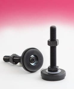 Perno de Nivelación HARMONIE Serie RCR Modelo P15, Rosca Métrica, Acabado Cromado Trivalente Negro - Product Image 1