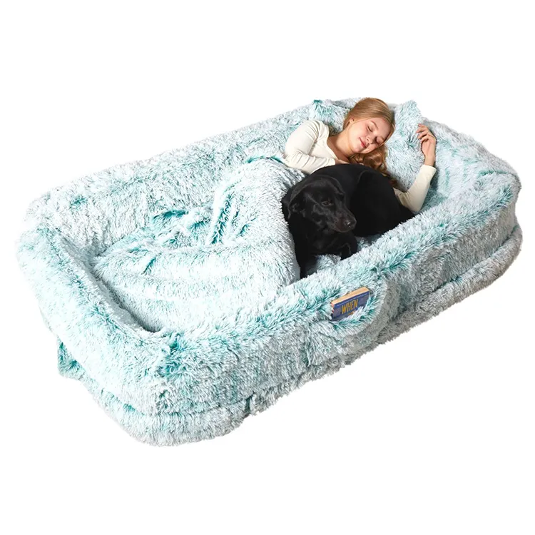 Nueva cama humana de diseño moderno para perros, tumbona grande, esponjosa, acogedora, de alta densidad, de espuma viscoelástica, cama para perros de tamaño humano