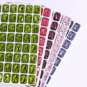 Cristales de Fantasía de Alta Calidad K9 en Forma Octogonal/Rectangular con Punta Trasera para Decoración de Uñas - Product Image 3