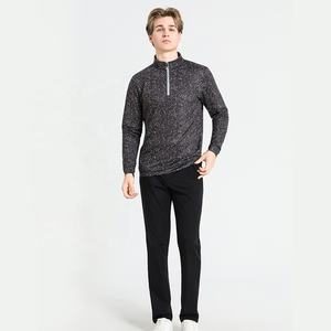 Sweat-shirt à capuche pour homme avec logo personnalisé, manches longues, noir, fermeture éclair 1/<span class=keywords><strong>4</strong></span>, polaire, motif uni, fermeture éclair quart, pull de <span class=keywords><strong>golf</strong></span>, de gym - Product Image 5