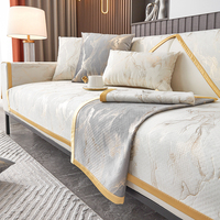 Housse de canapé épaisse de qualité supérieure, monobloc, lavable, anti-poussière, avec motif nuage en feuille métallique pour maison contemporaine