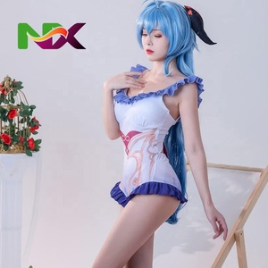 Traje de Baño <span class=keywords><strong>Ganyu</strong></span> para Mujer, Traje de Baño Elástico, <span class=keywords><strong>Cosplay</strong></span> de Genshin Impact - Product Image 3