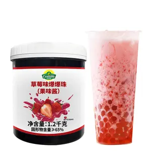 Strawberry flavor Popping boba for bubble tea