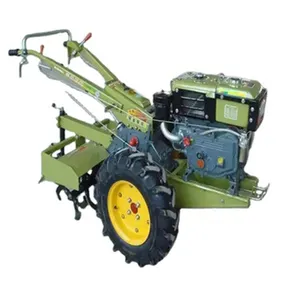 Landwirtschaft licher Dieselmotor 2-Rad-Traktor mit Dreh fräse mit Sitz Mini 8 PS Walking Traktor mit Pflug nach Kenia