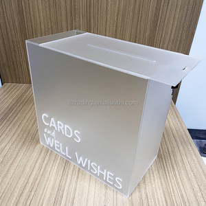 Tùy chỉnh đám cưới có nhu cầu cũng hộp với nắp trượt và khóa lớn mờ mờ mờ Acrylic <span class=keywords><strong>plexiglass</strong></span> có nhu cầu Tốt hộp - Product Image 3