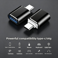 Adaptateur USB 3.0 Type-C vers USB, convertisseur OTG haute vitesse 5 Gbps avec connecteurs Type-C mâle et USB femelle
