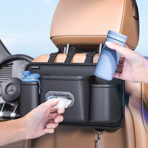 Rücksitz-Organizer mit Getränkehaltern Multifunktionaler Auto-Rücksitz-Organizer Hängende Leder-Aufbewahrungstaschen - Product Image 3