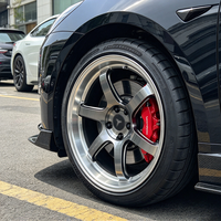 Jantes forgées R6 à 6 branches, finition argent poli, déport profond, 18 19 20 21 22 pouces, 5x114.3 5x120 pour Tesla Model 3 350Z 370Z S15 GTR BRZ Z33