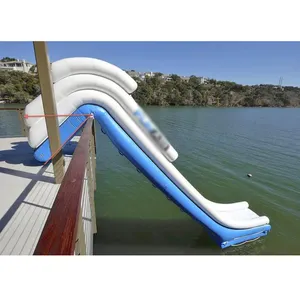 Venta al por mayor toboganes de agua de juguete-Tobogán de yate flotante inflable para exteriores, juguetes acuáticos para yates