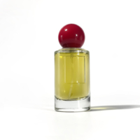 Flacon vaporisateur de luxe en verre transparent, flacon de parfum 50 ml avec bouchons en plastique, brume fine, cylindre vide, boîte d'emballage pour huile de parfum et cosmétiques