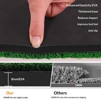 Tapis d'entraînement en gazon artificiel personnalisé de qualité supérieure pour l'intérieur et l'extérieur, base antidérapante hautement élastique, tapis de frappe de golf durable pour la cour