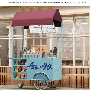 Carrito de Exhibición de Aperitivos de Hierro de Buena Calidad, Carrito Promocional Personalizado, Camión de Comida Retro - Product Image 4