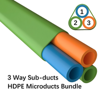Microducto Cuadrado de HDPE de Alta Presión Resistente a la Corrosión, Tipo DB de 14/10 mm con 3 Subductos, para Ciudad Inteligente Subterránea