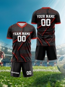 <span class=keywords><strong>Divisa</strong></span> da Calcio Personalizzata, Kit Completo per Squadre, Uniforme da Allenamento Retrò - Product Image 2