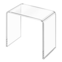 Table d'appoint classique en acrylique transparent, écologique et pré-assemblée pour salon, présentoir de sol pour supermarché, chevet