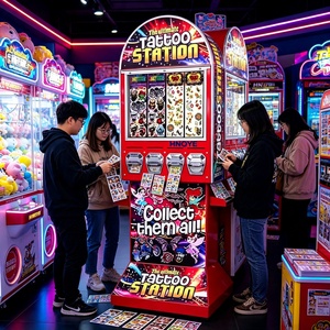 Distributeur de cartes autocollantes de tatouages SDk, machine à monnayeur extérieure, distributeur de photos, capacité <span class=keywords><strong>600</strong></span> - Product Image 1