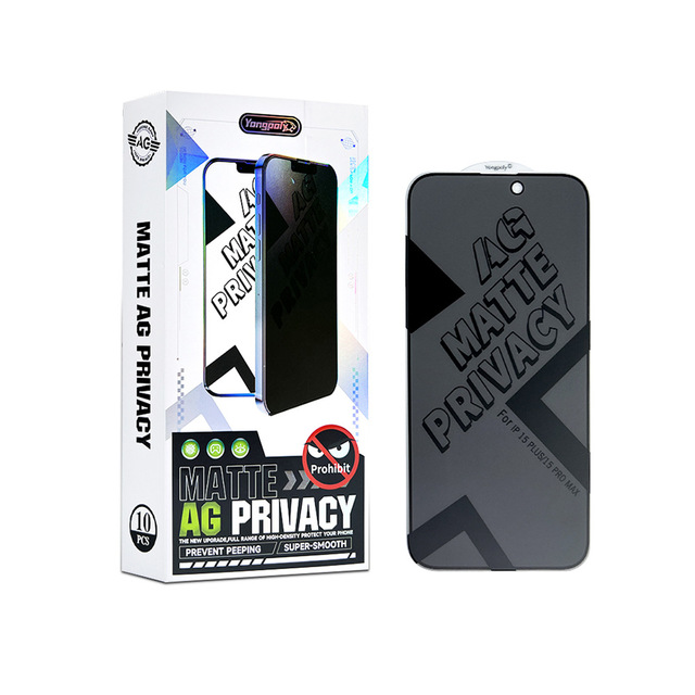 Frosted Privacy Tempered Glass Film for IPhone 15 14 13 Pro Max Anti Drop Anti Fingerprint AG Anti Spy Screen Protector