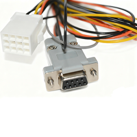 Cable Electrónico Personalizado DB9 RS232 RS485 de PVC con Conductor de Cobre Estañado 20AWG, Paso de 4.2mm, Conector Hembra y Arnés de Cables