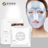 Masque Facial en Tissu Argent Anti-Âge de Marque Privée, Hydratant et Réducteur de Rides, Crème de Soin à Cellules Souches de Pomme