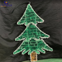 Guirlande lumineuse commerciale OEM pour Noël, motif 2D en corde, structure en fer, pour décoration extérieure de centres commerciaux et de rues en période des fêtes