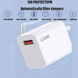 Gold Label 120w Charger Sets EU US Adapter With 6A Type <b>C</b> Data Cable Super Fast Charger Phone Adapters for Xiaomi - Product Image 2