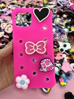 Coque DIY à Grille de Perforations pour Breloques pour iPhone 17 16 15 14 13 Pro Max – Étui Interchangeable pour Téléphone Portable