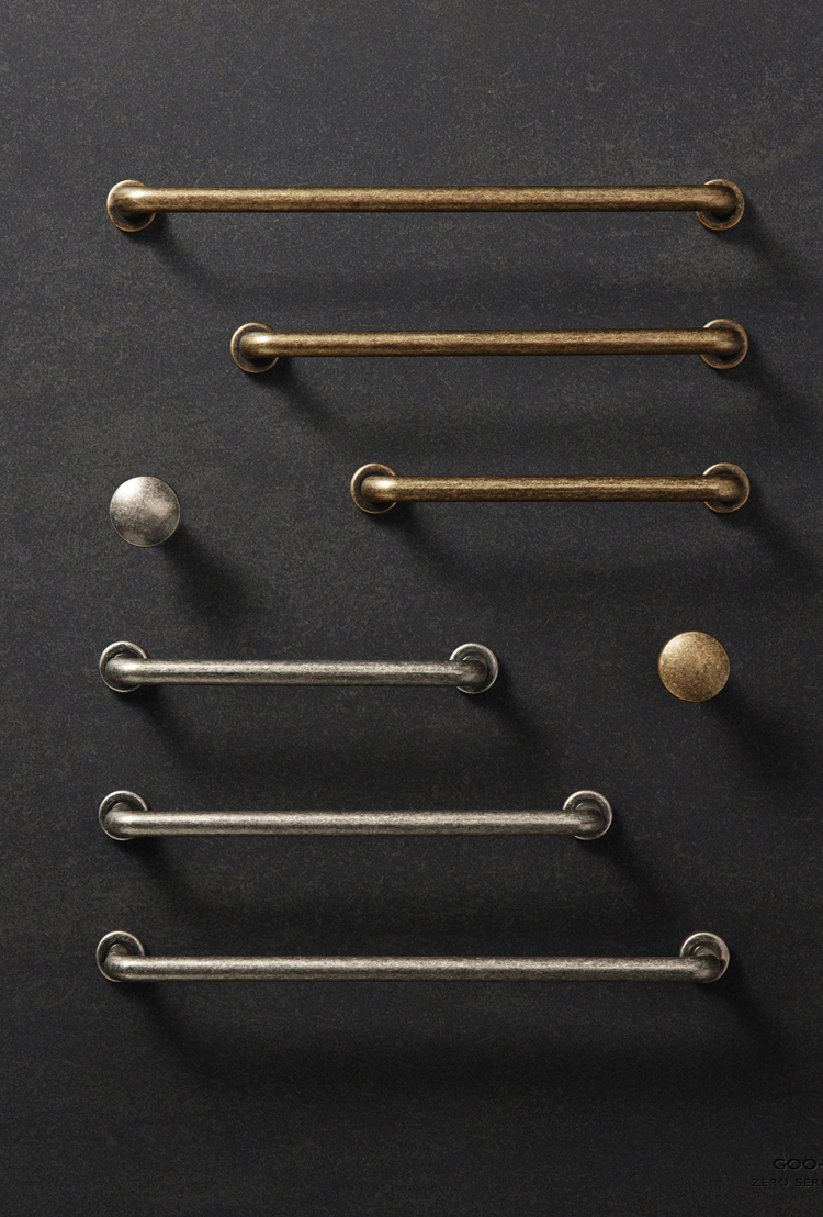 EADER Cabinet and wardrobe handle new retro American hardware antique bronze ancient silver simple cabinet door handle