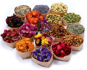 Dried Flowers 100% Natural Dried Flowers Herbs Kit for Soap Making DIY Candle Making Bath