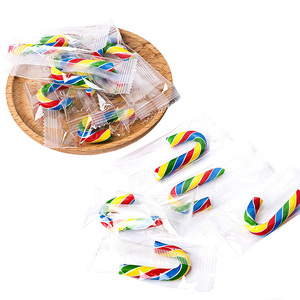 Christmas Custom Fruit &amp; Peppermint 4g/5g <strong>Mini</strong> <strong>Candy</strong> <strong>Canes</strong> Individual Wrapped Hard <strong>Candies</strong> Bag Packing - Product Image 2