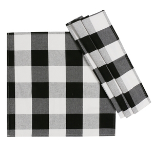 Khăn Ăn Sọc Trắng Đen OWENIE Khăn Ăn Tối Và Khăn Trải Bàn - Product Image 6