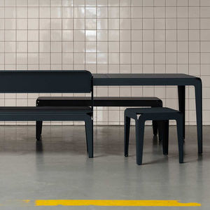 सभी एल्यूमीनियम आउटडोर गार्डन फर्नीचर सेट, डिजाइनर पेटियो टेबल चेयर बेंच संयोजन ओरिगामी विंडप्रूफ सनस्क्रीन कपड़े के साथ - Product Image 3