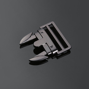 หัวเข็มขัดโลหะแบบสองง่าม 40 มม. สีกันเมทัล สำหรับกระเป๋า เข็มขัด เป้สะพายหลัง ตัวล็อคสายรัดแบบปรับได้ DZQ350 - Product Image 1