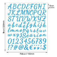 Autocollant 1 pouce PVC DIY Lettres Chiffres UV Imprimé Alphabet Cursif Autocollant pour Boîte aux Lettres Signe Fenêtre Adresse Artisanat Bougies