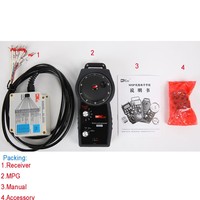 XHC CNC portátil 100 PPR A B señal no diferencial colgante de mano MPG CNC controlador remoto de 5 ejes para perforación de agujeros profundos