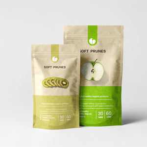 Sachet alimentaire en aluminium avec fermeture éclair pour protéines en poudre, fond en plastique imprimé avec pelliculage mat - Product Image 5